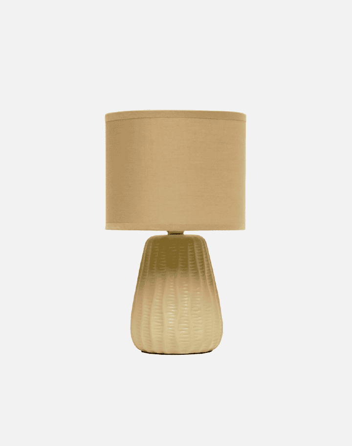 Simple Designs 11.02" Traditional Mini Modern Ceramic Texture Pastel Accent Bedside Table Desk Lamp