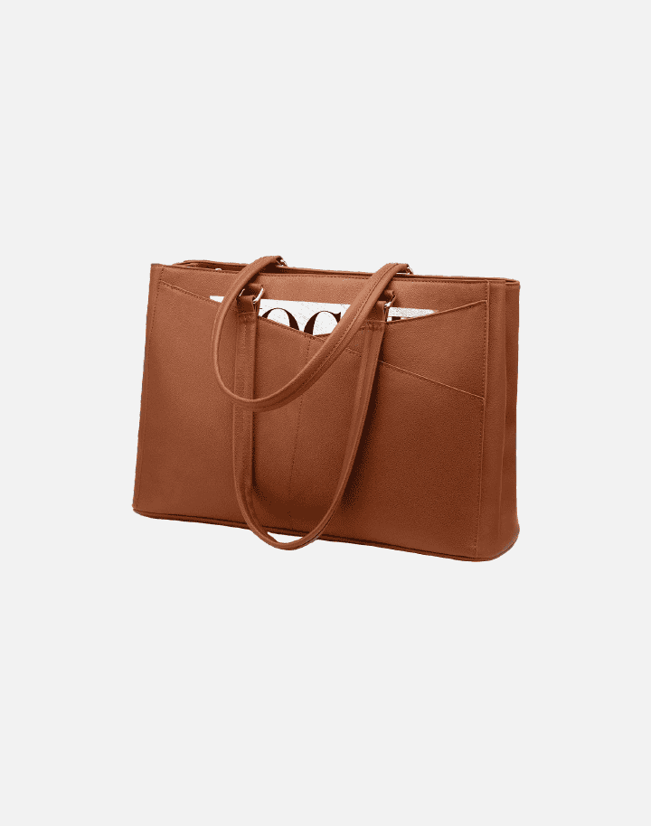 LOVEVOOK Laptop Tote Bag for Women 15.6 Inch Waterproof Leather Computer Bags