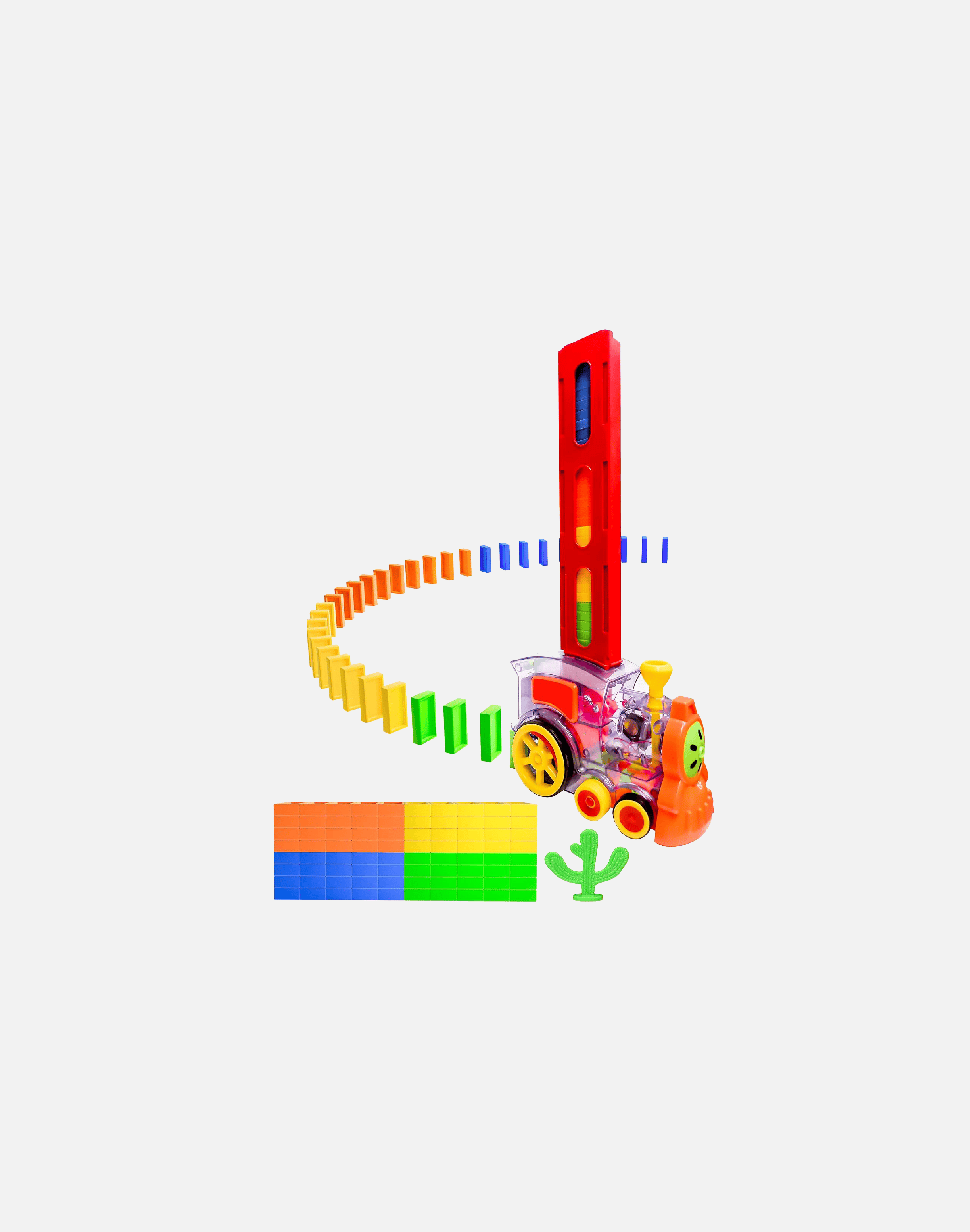 200PCS Domino Train, Domino Blocks Set 4 Color