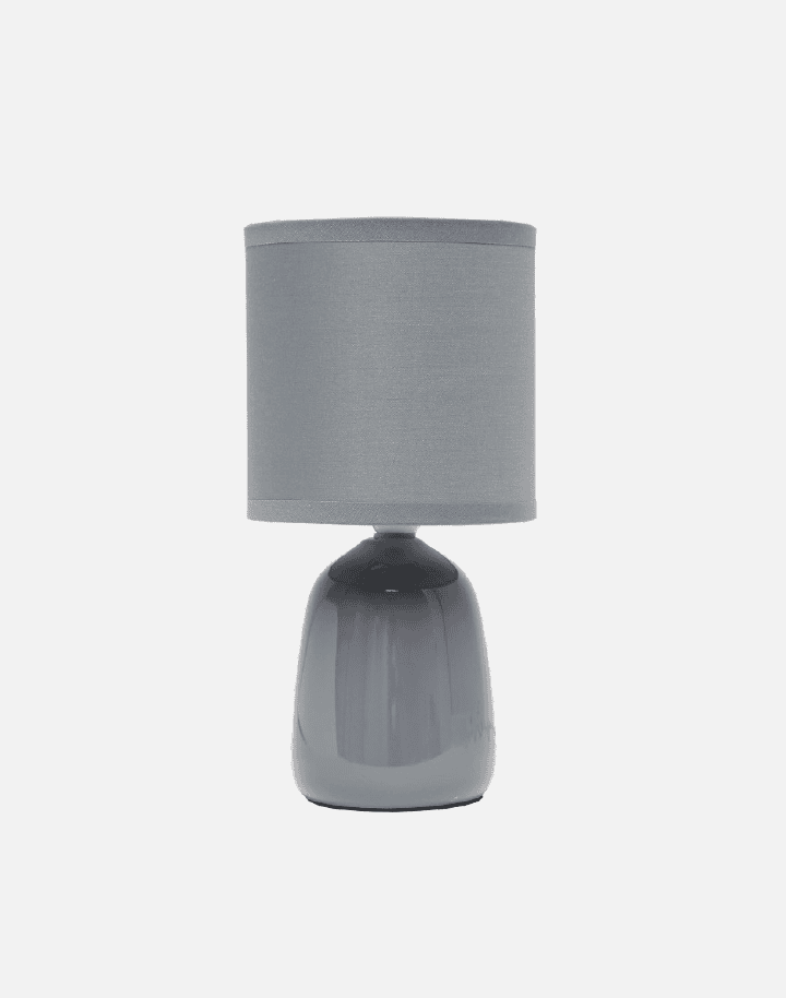 Simple Designs 10.04" Tall Traditional Ceramic Thimble Base Bedside Table Desk Lamp