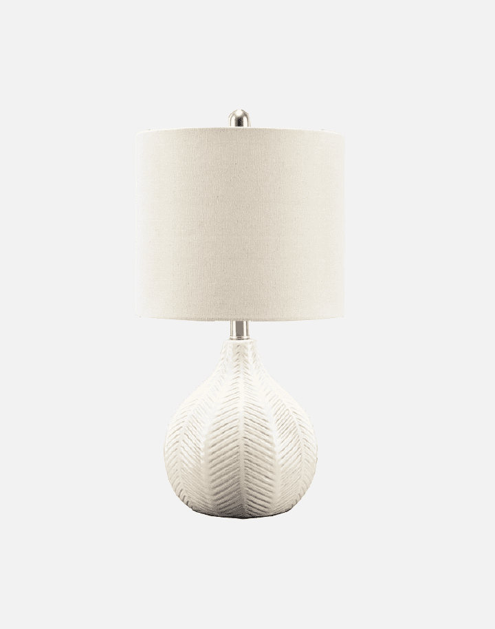 Signature Design by Ashley Rainermen 20" Modern Herringbone Ceramic Table Lamp