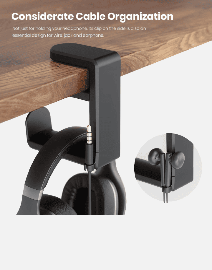 Rotating Headphone Stand - EURPMASK PC Gaming Headset Stand
