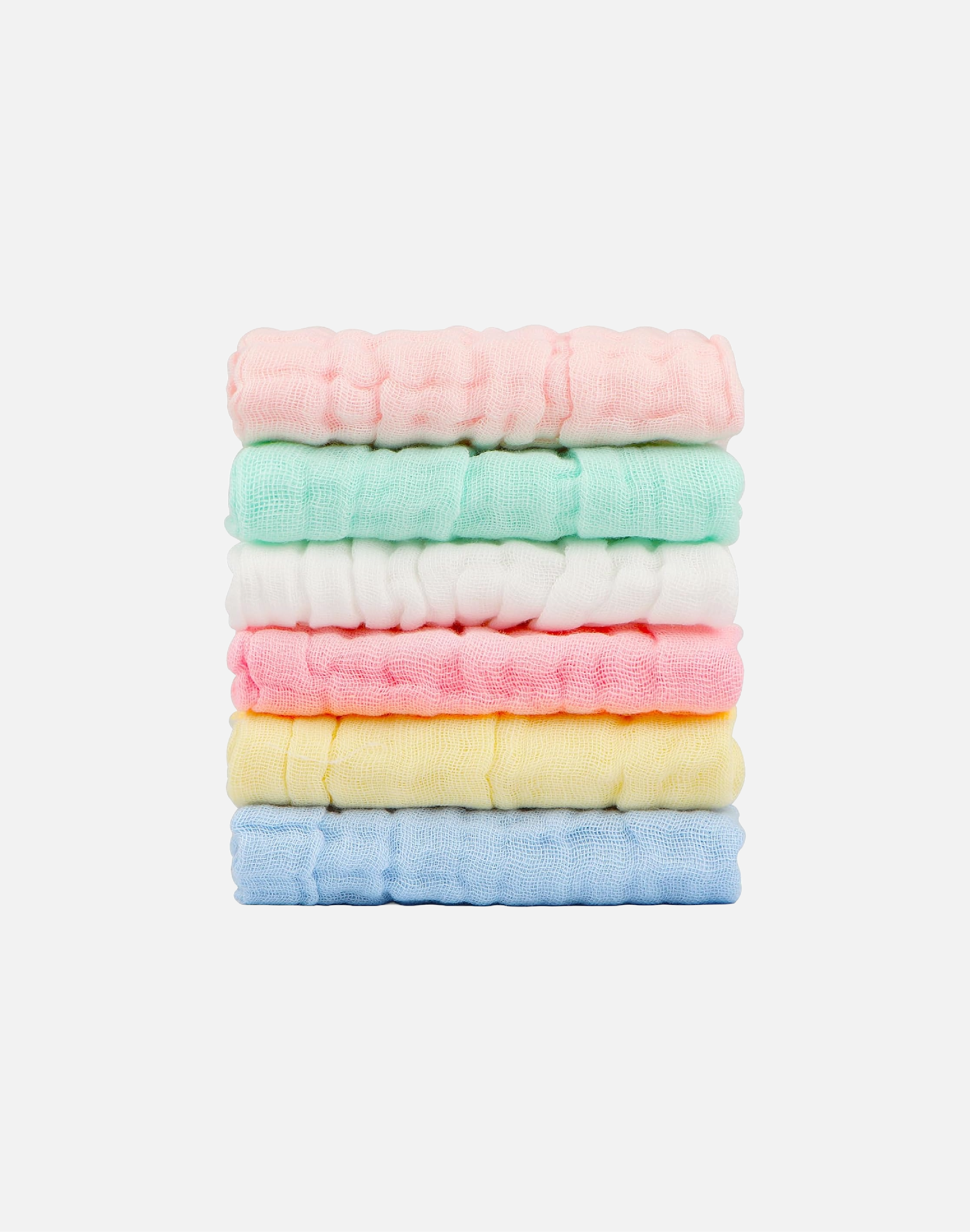 Orighty Muslin Baby Washcloths Pack of 6 - Soft Face Cloths for Newborn