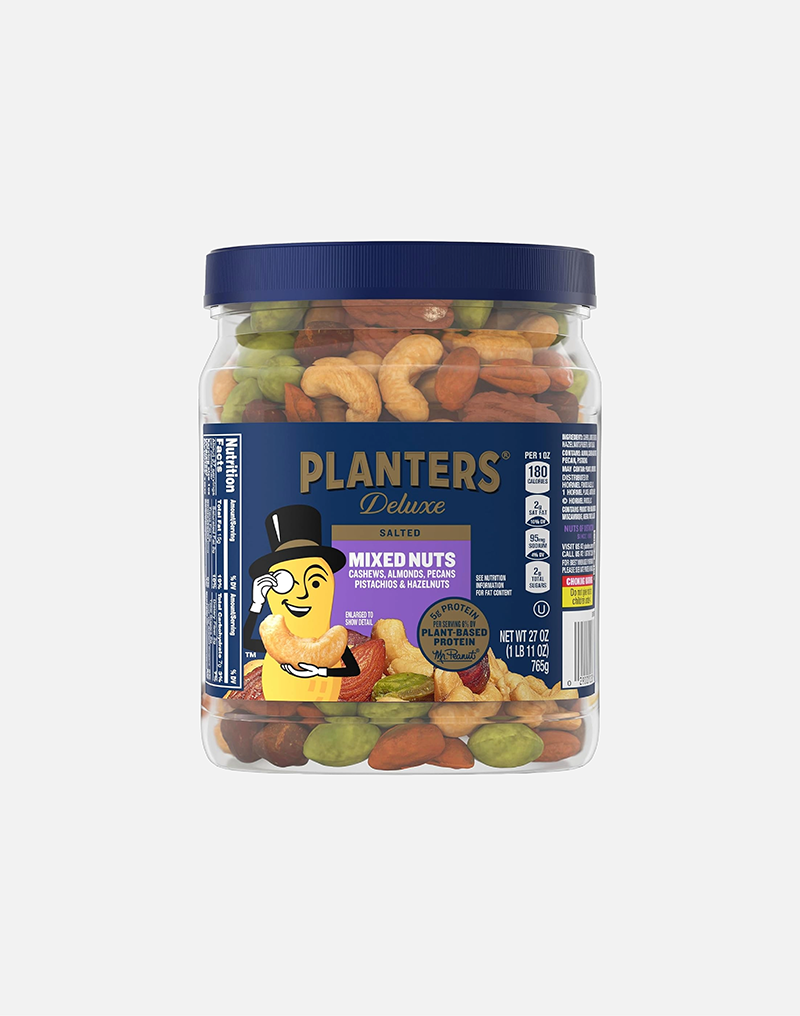PLANTERS Deluxe Mixed Nuts, Cashews, Almonds, Pecans, Pistachios, Hazelnuts