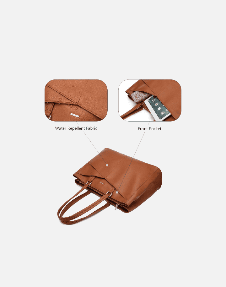 LOVEVOOK Laptop Tote Bag for Women 15.6 Inch Waterproof Leather Computer Bags