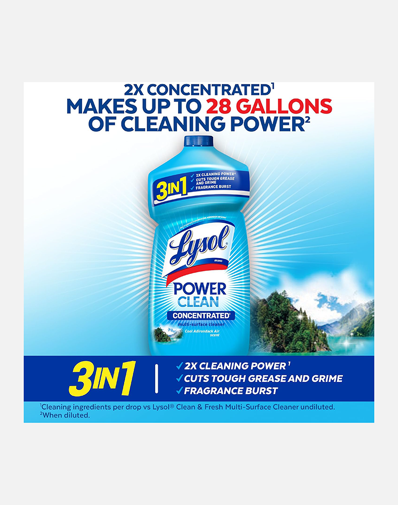 LYSOL Power Clean Multi-Surface Cleaner, 2x Concentrated Pour