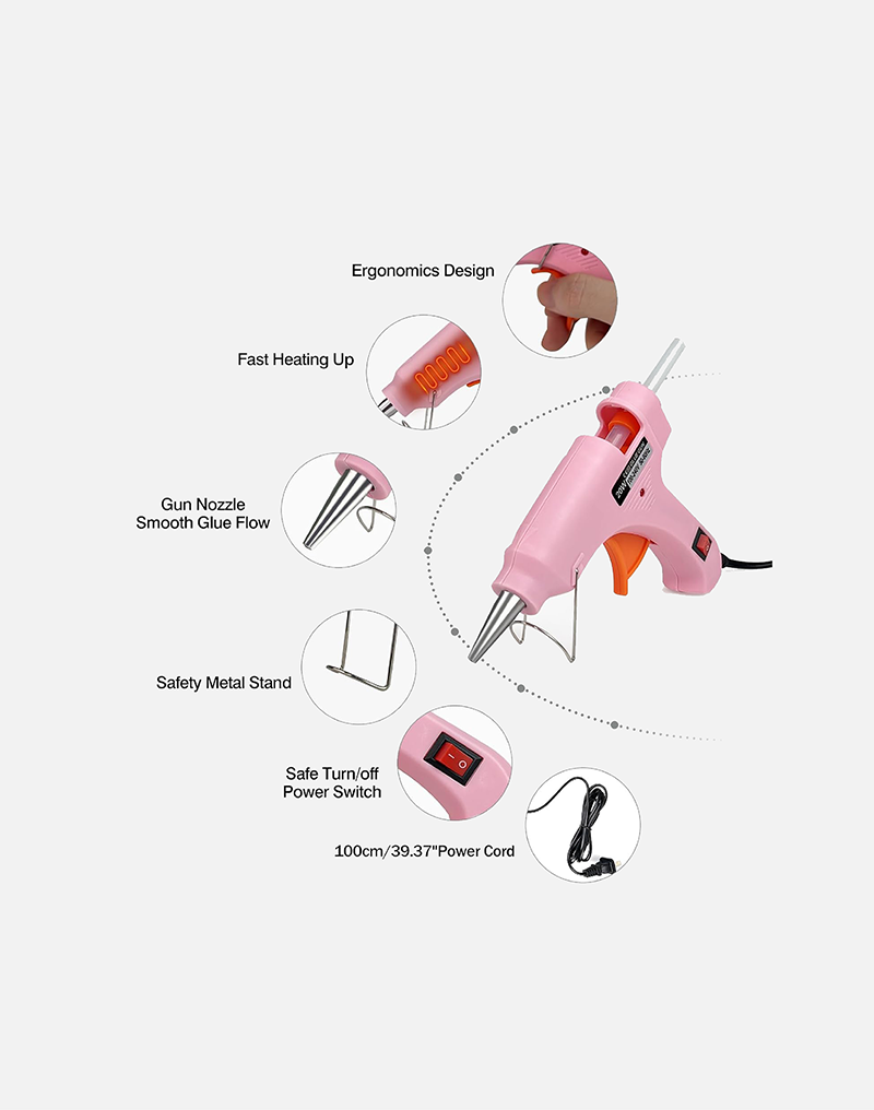 Mini Hot Glue Gun, Hot Melt Gun with 30 Glue Sticks for Arts Crafts