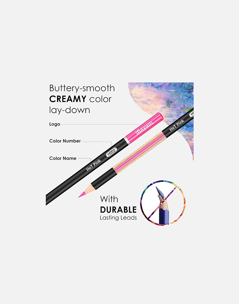 iBayam 123-Pack Colored Pencils Set with Gift Case