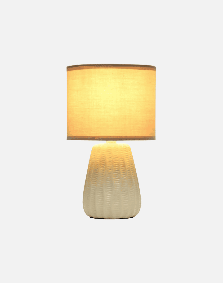 Simple Designs 11.02" Traditional Mini Modern Ceramic Texture Pastel Accent Bedside Table Desk Lamp