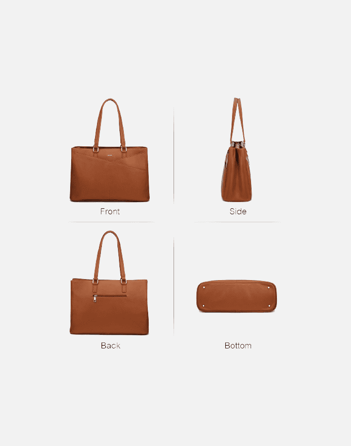LOVEVOOK Laptop Tote Bag for Women 15.6 Inch Waterproof Leather Computer Bags