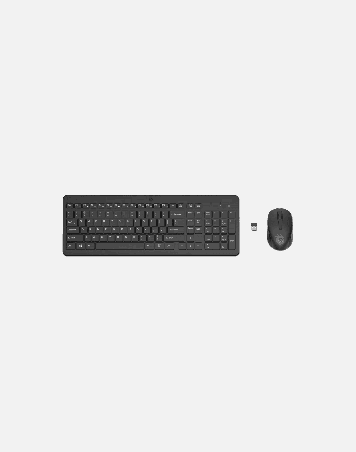 HP 330 Wireless Keyboard and Mouse Combo - 2.4 Ghz Wireless USB Receiver - Chiclet Keys