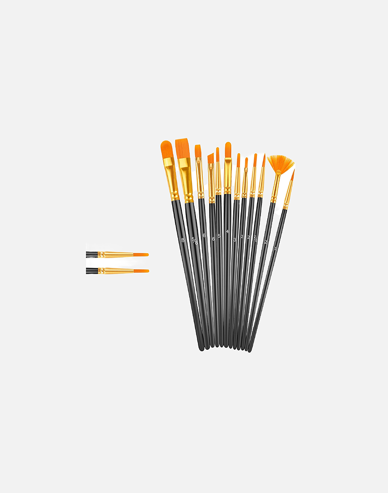 Caliart Acrylic Paint Set With 12 Brushes, 24 Colors (59ml, 2oz)