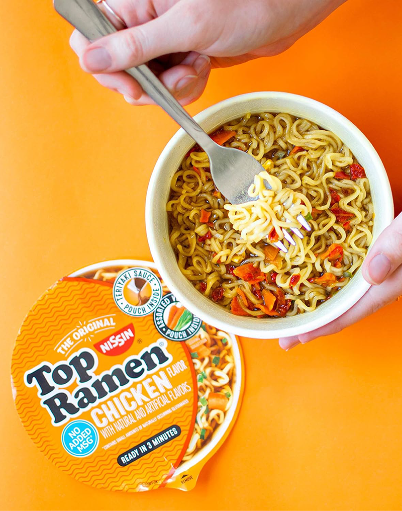 Nissin Top Ramen Bowl Ramen Noodle Soup, Chicken, 3.42 Ounce