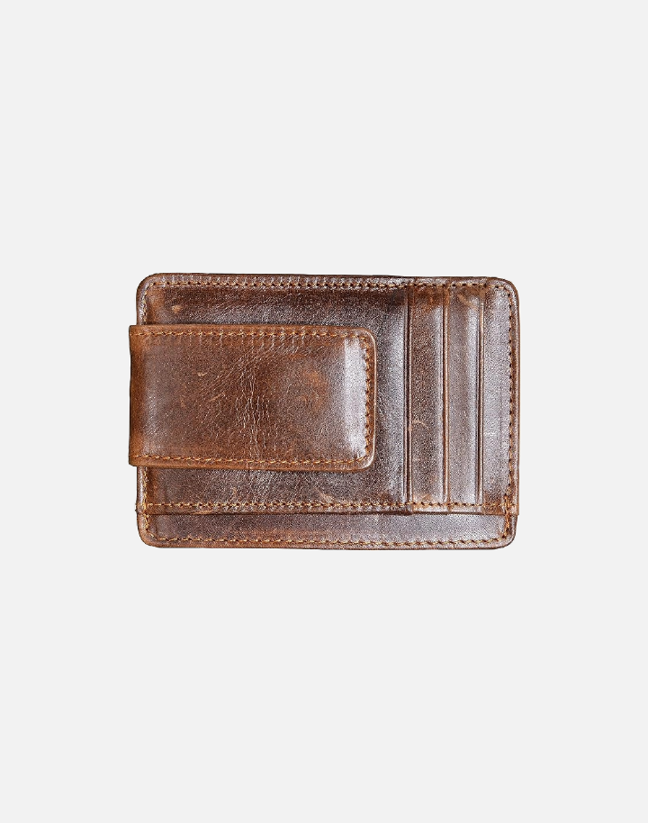 Hopsooken StoreMoney Clip RFID Front Pocket Wallet Men Leather Slim Minimalist Wallet