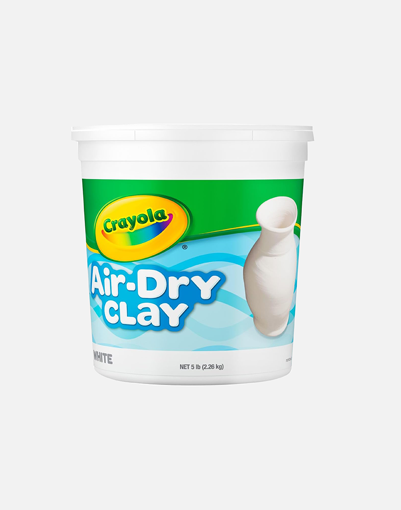 Crayola Air Dry Clay (5lbs), Natural White Modeling Clay for Kids