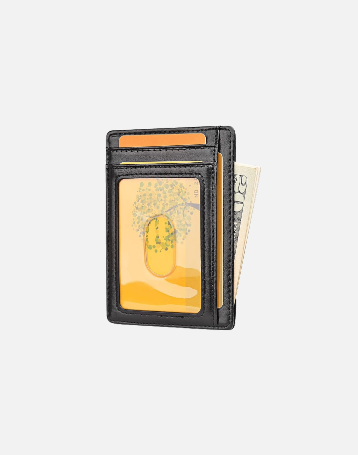 Buffway Slim Minimalist Front Pocket RFID Blocking Leather Wallets for Men and Women